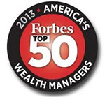 Forbes "Top 50" Wealth Managers logo.